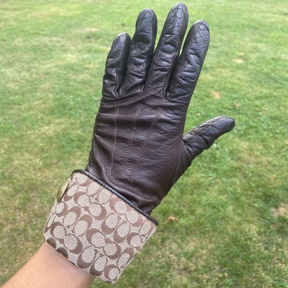 Coach leather gloves - Picture 1 of 4